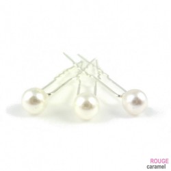 Epingle à chignon - En perles 3pcs (blanc)