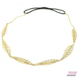 Headband - Bijou motif feuille (bronze) 
